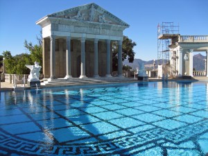 Architecture at outdoor pool, Hearst Castle