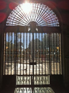 View from inside the foyer of Hearst Castle