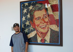Jelly bean portrait of Reagan