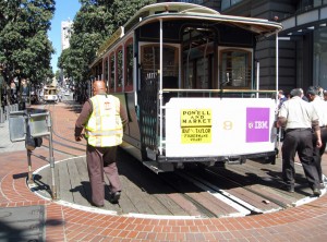 Cable car in San Francisco