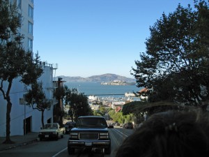 View from back of cable car