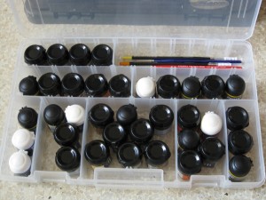 Storage tray for paints